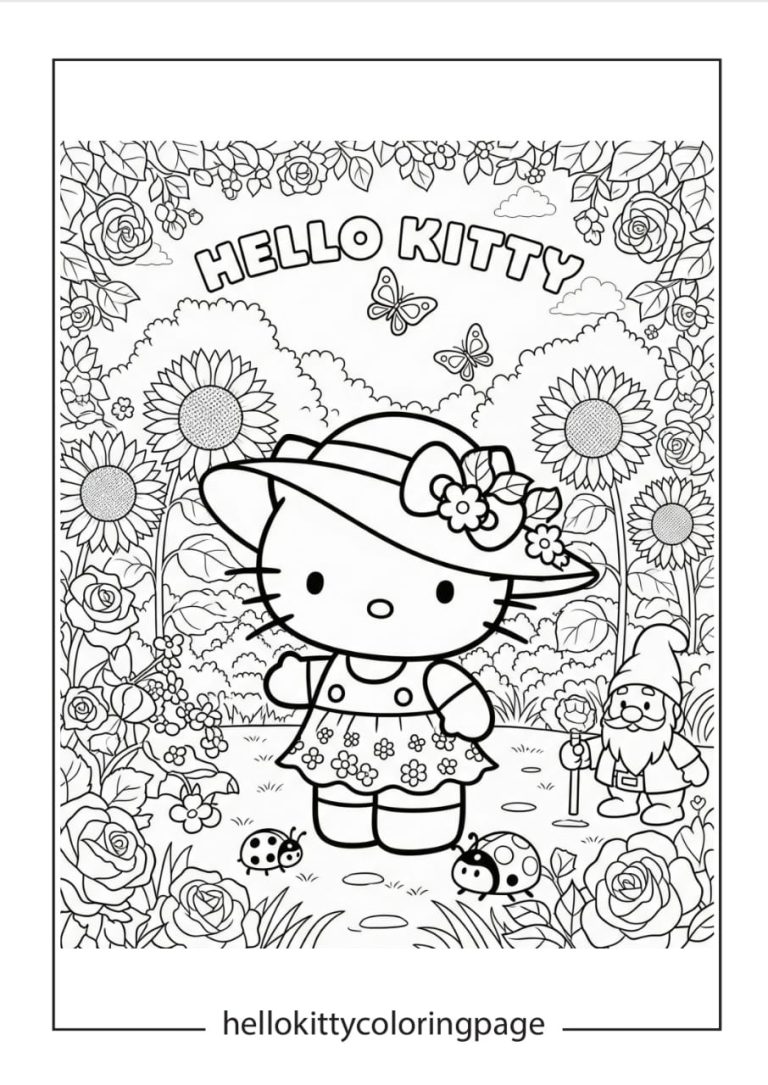 Free Hello Kitty Summer Coloring Pages | Printable For Kids