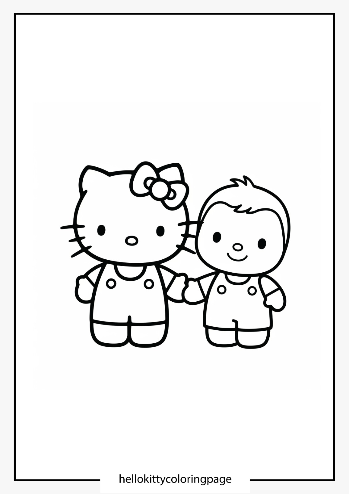Hello Kitty And Dear Daniel Coloring Pages Free PDF Printables