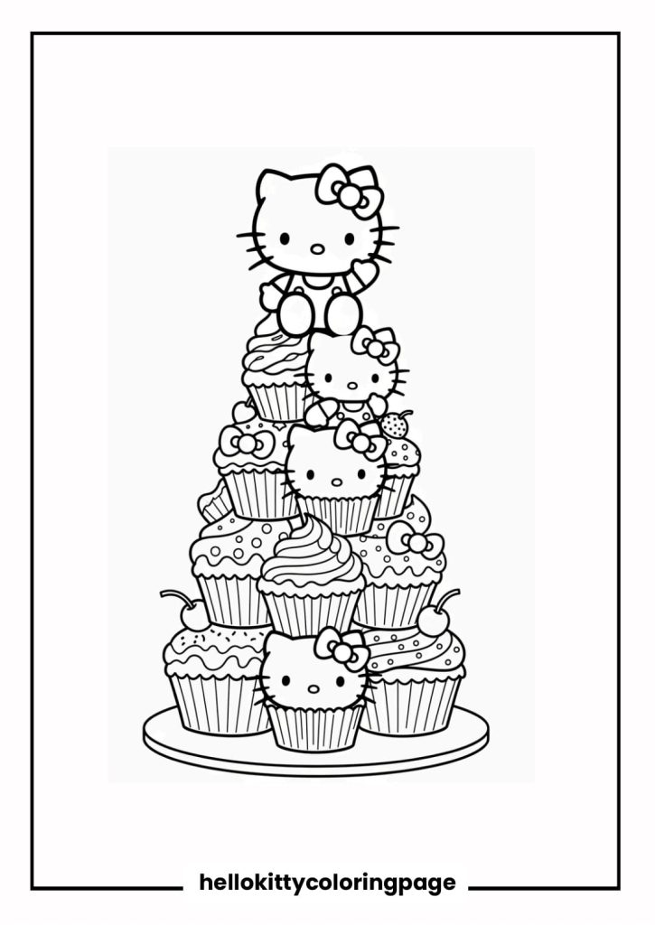 Kitty Cupcake Tower independence day