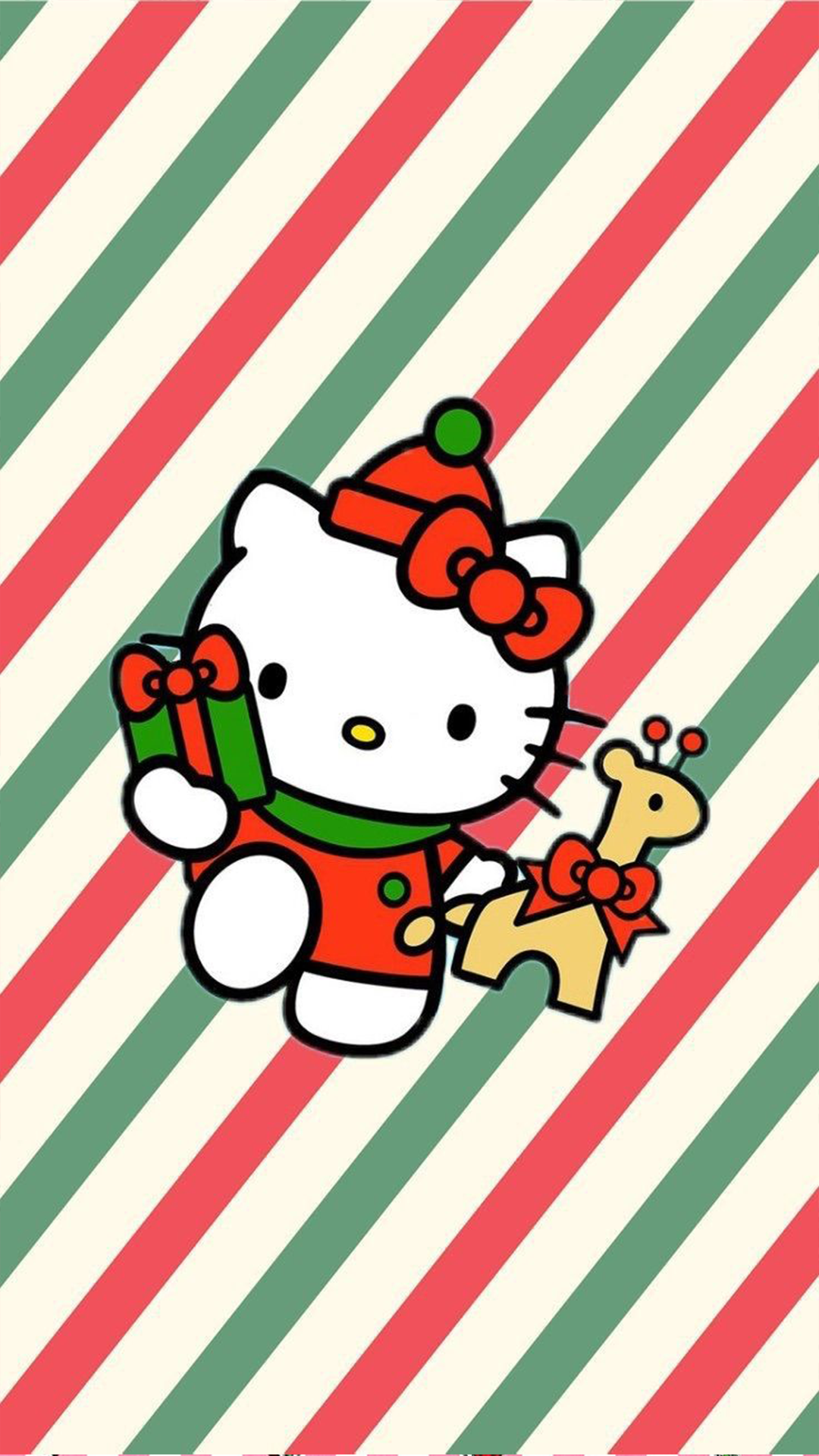 Hello Kitty Christmas background wallpaper